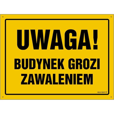 OA038 Achtung Einsturzgefährdetes Gebäude 350x250