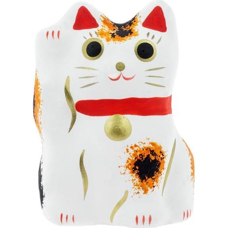 Maneki Neko Calico Porte-bonheur tricolore 5 cm (1/5)
