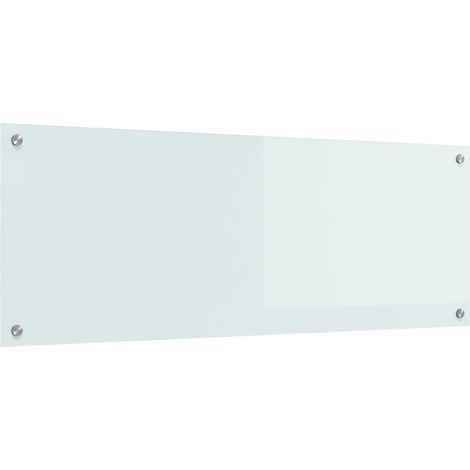 Küchenrückwand Weiß 110 x 40 cm Gehärtetes Glas