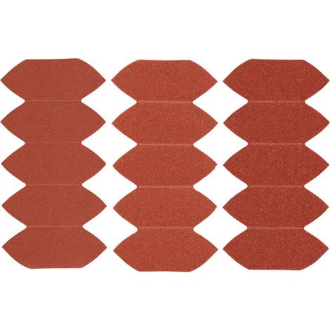 Carta abrasiva per mouse, con velcro, grane assortite, 15 pezzi (1/2)