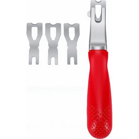 CCYKXAOutil de Lames de Coupe de Soudage de Sol, 4 Pièces, Kit de Coupe de Tapis de Sol Grattoir de Peinture de,Fournitures de Décoration avec Poignée Rouge (1/5)