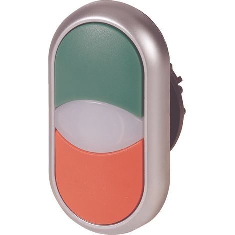 Tête de bouton poussoir Eaton, Eaton Moeller Vert, Rouge, Ø découpe 22mm, Momentané ( Prix pour 1 ) (1/4)