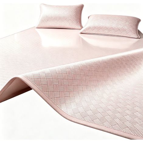 Tapis de lit d’été rafraîchissant effet glace – drap frais auto-refroidissant au toucher soyeux, respirant et confortable pour chambre à coucher, 200x220cm, Gris (1/5)