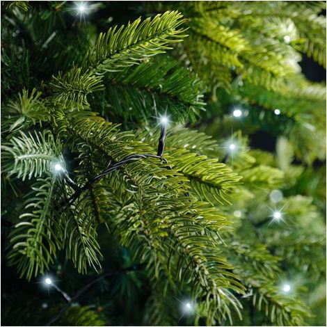 Luci Natale 200 LED Bianco Freddo con 8 Effetti - 9,95 m - Cavo Verde (1/4)