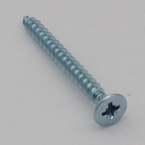 VBA Vis bois agglo Tête fraisée TF Pozi N°2 4.5X50 Filetage total Acier zingué-2000 pièces (1/3)