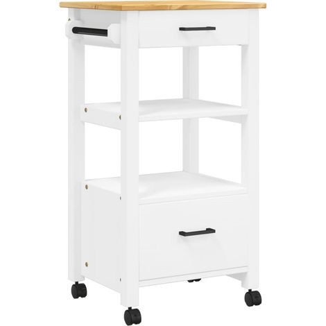 Chariot de cuisine MONZA 48x40x90 bois massif de pin (1/5)