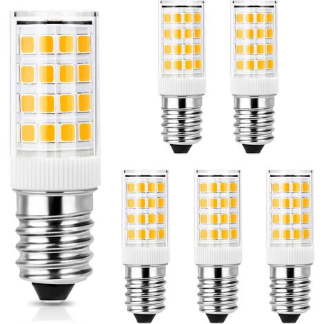 Ampoule LED E14 4W Équivalent Ampoule 40W, E14 Blanc Chaud 3000K AC 220-240V, 400lm Sans Scintillement, Non Dimmable, pour Réfrigérateur, Hotte Cuisine, Lustres, Lot de 6 (1/5)
