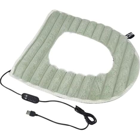 Beheizbarer Toilettensitzbezug, USB-betriebener Toilettensitzwärmer, 6 einstellbare Temperaturstufen und Timerfunktion (1/5)