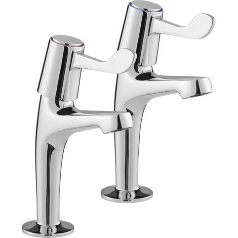 Deva Vitality Lever Kitchen Sink Taps Pair - Chrome (1/2)
