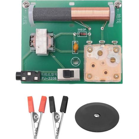 Adapté aux radios à cristal. Il intègre un transformateur d'adaptation d'impédance et permet la réception de signaux radio. Kit radio à monter soi-même.