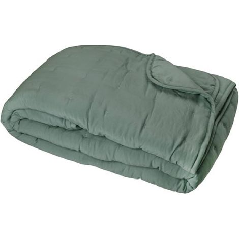 Couvre-Lit en microfibre matelassée Vert tilleul 150x200 cm