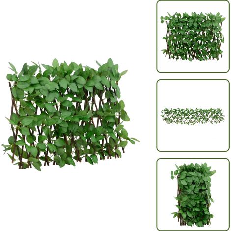 Intimité jardin - vidaXL Treillis de lierre artificiel extensible vert 180x30 cm - Clôture de jardin