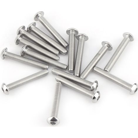 300-teiliges Set aus M3-Edelstahl-Linsenkopfschrauben, Innensechskantschrauben mit Muttern (1/5)