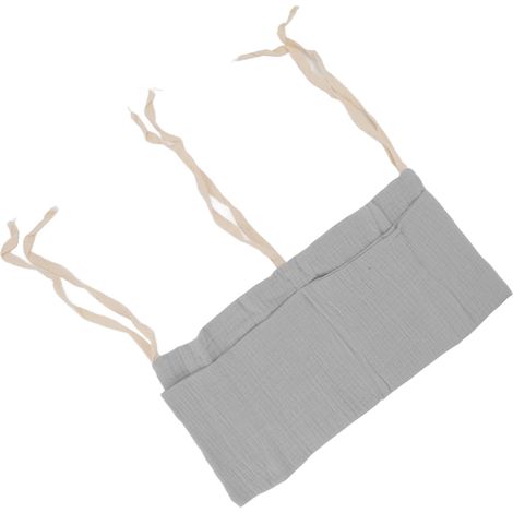 Sac de rangement suspendu pour lit bébé, 2 poches, bandoulière réglable, gris (1/5)