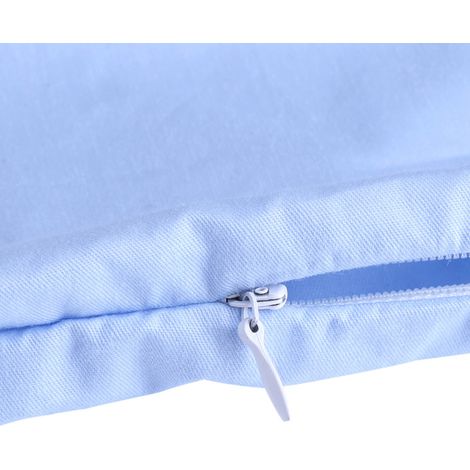 Housse de coussin de grossesse en forme de U bleue (1 pièce)-AquaForge (1/5)
