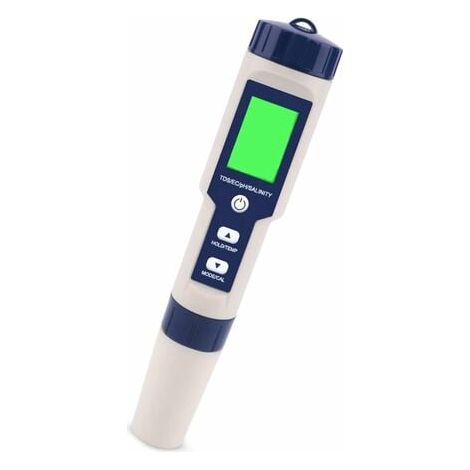 Misuratore di pH Aiperq, tester 5 in 1 per pH/TDS/EC/ORP/temperatura, monitor della qualità dell'acqua per piscine, idroponica, acqua potabile, acquari