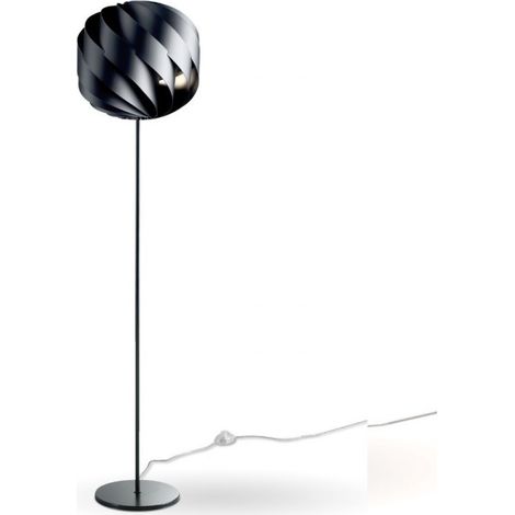 Stehlampe mit Fuß und Fuß aus schwarzem Metall Cm. 40 x 170h