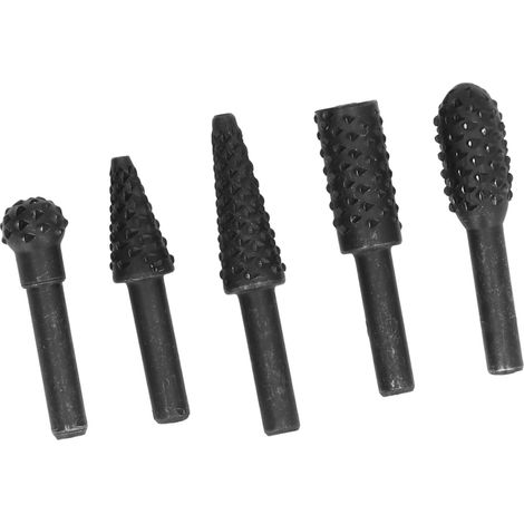 Set mit 5 HSS-Fräsern für Holzbearbeitung, Schnitzen, Heimwerkerarbeiten, Bohren und Schneiden, 6,35 mm Schaft (1/5)