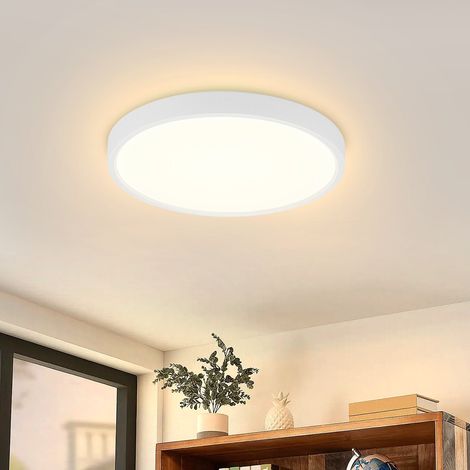 GBLY Deckenlampe LED Deckenleuchte Flach - Flurlampe 8W Badlampe Rund Flur Deckenbeleuchtung Warmeweiß Schlafzimmerlampe Klein Badezimmerlampe IP44 Küchenlampe Ø17cm für Schlafzimmer Badezimmer Küche
