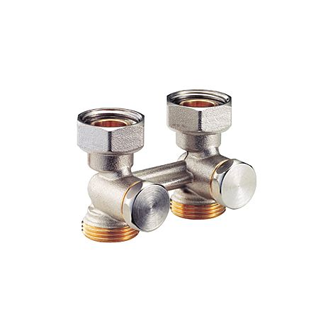 GIACOMINI Doppelkugelhahn 3/4"x 3/4" DG 2-Rohr, für Ventil-Körper, R387