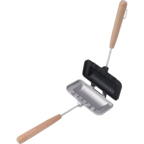 Poêle à double face pour sandwichs, plaque de cuisson pour pain, moule à sandwichs à sceller (1/5)