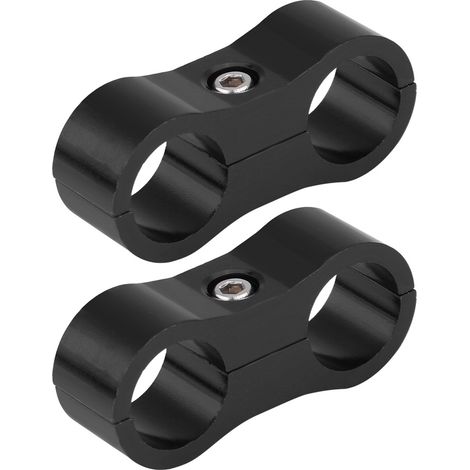 Support de Raccord Universel Noir AN6 pour Tuyau Tressé - Lot de 2 (1/5)