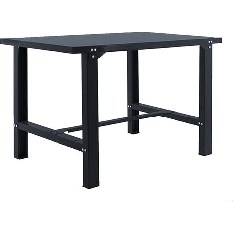 SimonRack Banco da Lavoro con Piano in Metallo 35 mm – Portata 600 kg – 830x1500x730 mm – Tavolo Fai da Te Officina – Antracite – BT-6 (1/3)