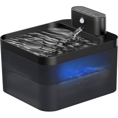Fontaine à eau automatique sans fil pour chats. Grande capacité de 2,2 litres, silencieuse, avec filtre. Fontaine à eau à circulation pour animaux de compagnie.-AquaForge (1/5)