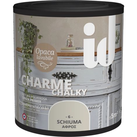 pittura polverosa opaca per restauro mobili "charme" schiuma 500 ml