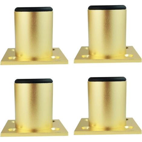 4 patas de muebles de aleación de aluminio, patas de gabinete, cocina, sofá, mesa, altura de metal, 150 mm, dorado