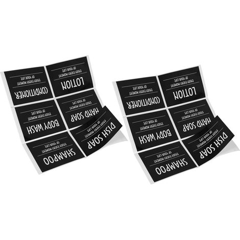 Wasserdichte selbstklebende PVC Etiketten 2 Sets für Shampoo