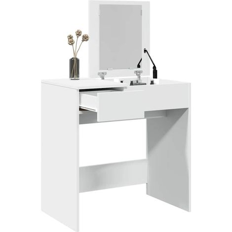Schminktisch mit Spiegel Weiß 73x46,5x120 cm