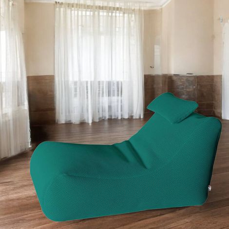 Dmora - Puf hck, Sillón multiusos, Puf, Puf reposapiés, Made in Italy, 70x120 h65 cm, Verde (1/5)