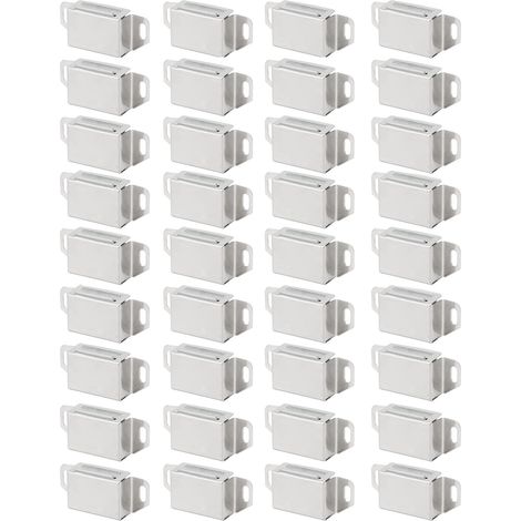 Set mit 36 Türmagneten aus Edelstahl, magnetischer Schrankverschluss mit Schrauben (1/5)