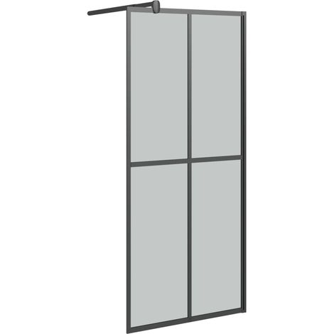 Duschwand für Walk-in Dusche 90x195 cm Dunkles Sicherheitsglas vidaXL (1/5)