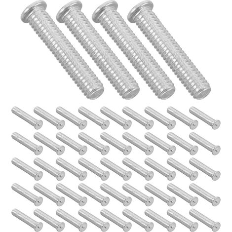 50 Pièces Baguettes de Soudage de Pare-Chocs pour Réparation Automobile, Kit de Goujons de Soudure en Métal Argenté 4mm pour Carrosserie et Pare-Chocs, Débosselage Collision (1/5)