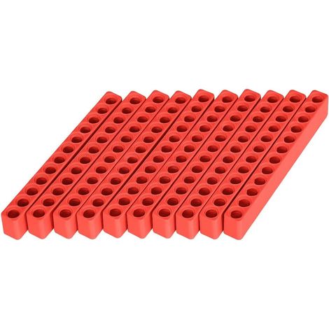 Lot de 10 supports pour embouts hexagonaux 1/4" (12 emplacements chacun)  rangement flexible en plastique pour embouts de tournevis (1/5)