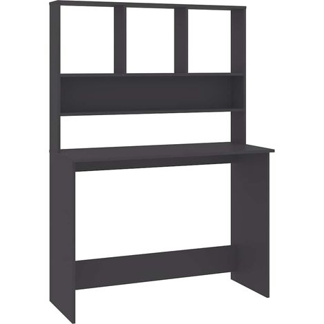 Maison Exclusive - Schreibtisch mit Regalen Grau 110x45x157 cm Ho (1/5)