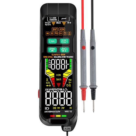 Multimètre Numérique Professionnel Testeur Tension Alternative Continue Vraie Valeur Efficace Capacité Température Détecteur Multimètre