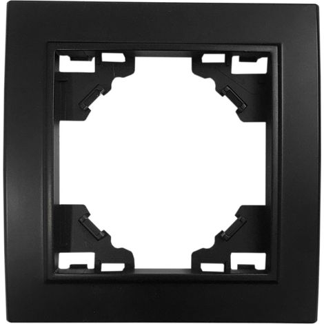Rahmen 1-Fach für Steckdosen Schalter Unterputz 91x91x8,5mm Schwarz Matt