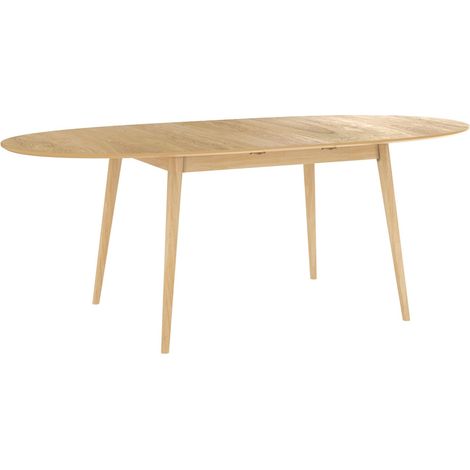 Mesa ovalada extensible de 6/8 personas en madera clara de 170/200 cm - Eddy