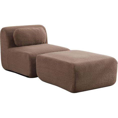 Canapé sans montage – Confort nuageux en tissu chenille, résistant aux animaux – Livré compressé (1/5)