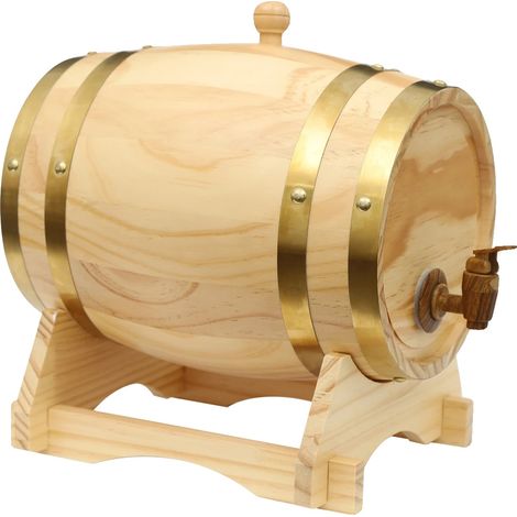 Fût à vin, capacité de 5L, design compact, Jaune (1/5)