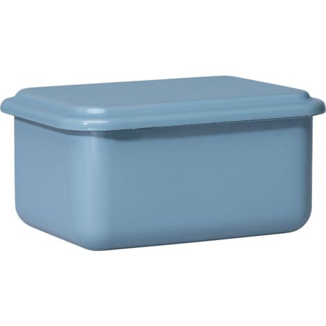 Riess Récipient à provisions avec couvercle petit 15x11x7 cm émail bleu myrtille
