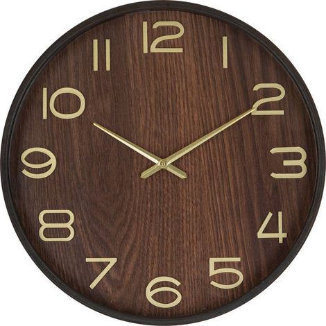 Atmosphera Ivana Orologio da Parete Legno Scuro 38 cm (1/4)