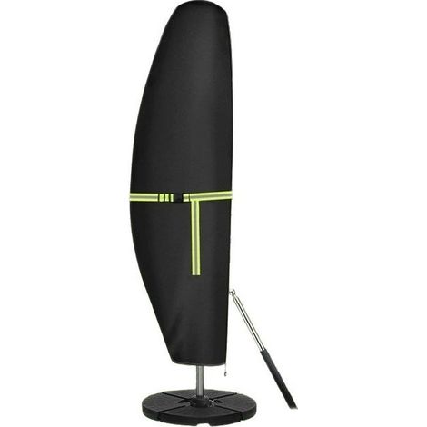 Housse de Protection pour Parasol, Nouvelle 420D Protege Parasol avec Perche Télescopique et Boucle, Coupe-Vent, Anti-UV, pour Protéger les Parasols Extérieurs(210 x 45/72/32 cm) (1/5)