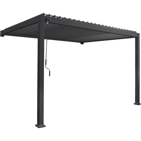 sweeek - Bioklimatische Wand Pergola orientierbare Lamellen 3x4m Triomphe (1/5)