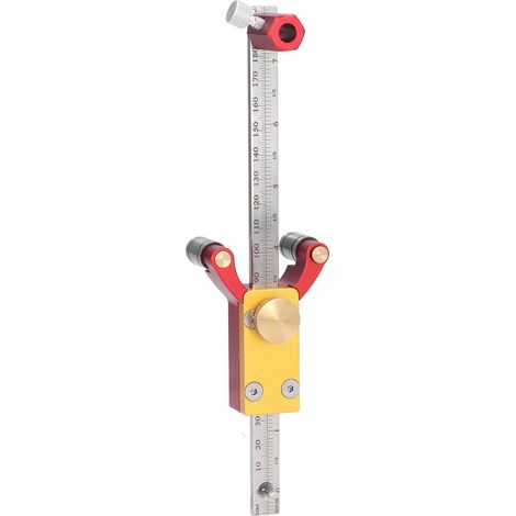 Jauge de marquage à roue aluminium 200 mm outil de traçage bois bricolage lignes parallèles arcs cercles mesure hauteur avec pointe et crayon (1/5)