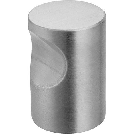 Knopf mit Aussparung Ø20 x 25 mm DESIGN MATT Edelstahl gebürstet - DM016.IN.20.5