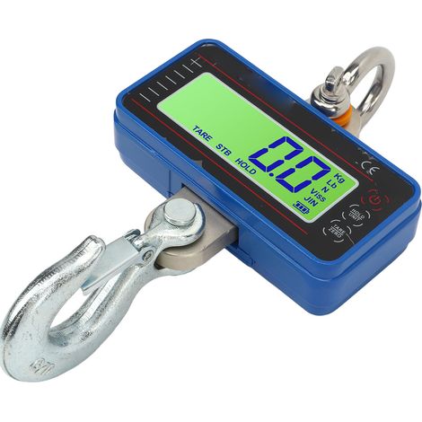 Balance électronique pour grue 1000 kg, robuste, numérique, portable, avec télécommande sans fil et haute précision, bleue (1/5)
